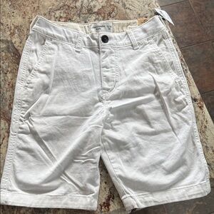 Abercrombie Kids White Flat Front Shorts